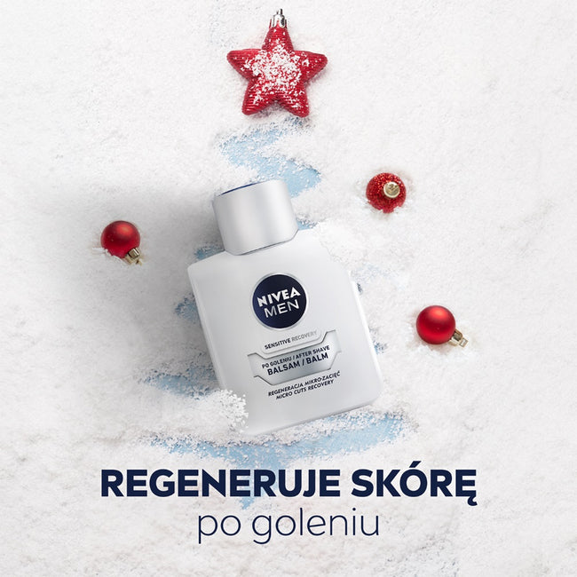 Nivea Men Sensitive Recovery zestaw balsam po goleniu 100ml + pianka do golenia 200ml