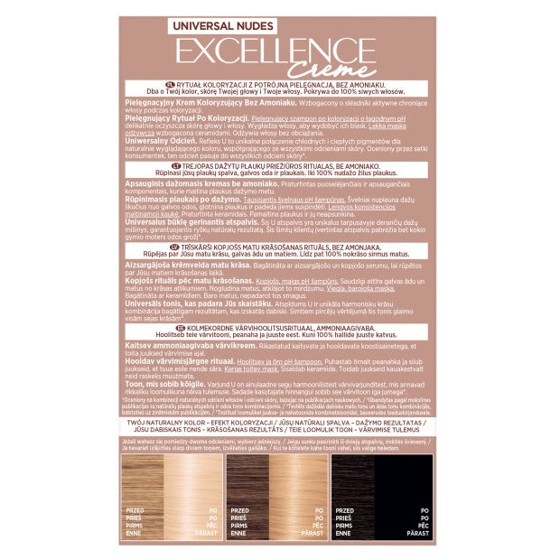 L'Oreal Paris Universal Nudes Excellence Creme pielęgnacyjny krem koloryzujący