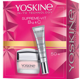 Yoskine Supreme-Vit B12 + C 50+ zestaw krem na dzień 50ml + krem pod oczy i na powieki 15ml