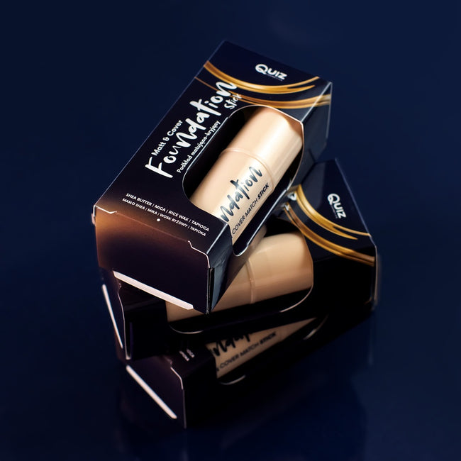 Quiz Cosmetics Matt & Cover Stick Foundation kryjący podkład w sticku wzbogacony olejem rycynowym i masłem shea