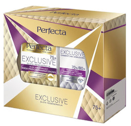 Perfecta Exclusive 75+ zestaw krem na dzień i na noc 50ml + krem pod oczy i na powieki 15ml