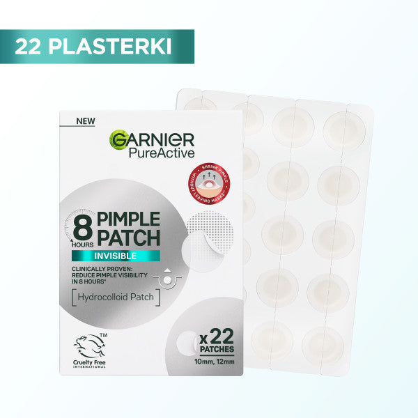 Garnier Pure Active niewidoczne hydrokoloidowe plastry na niedoskonałości 22szt