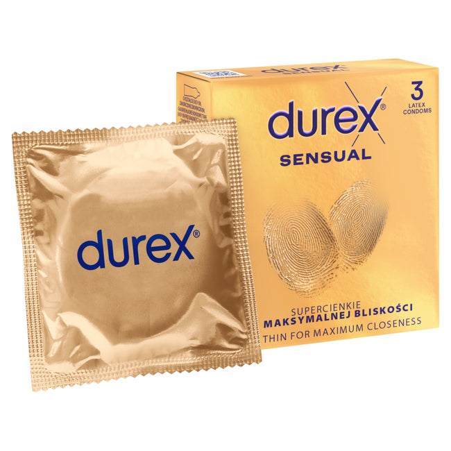 Durex Sensual super cienkie prezerwatywy lateksowe 3szt