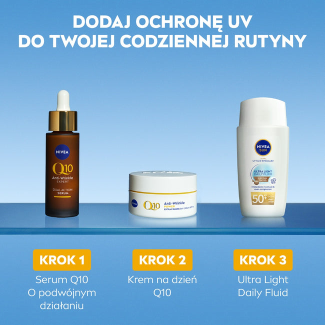Nivea Sun Ultra Light Daily Fluid SPF50+ fluid do twarzy Medium Tinted 40ml