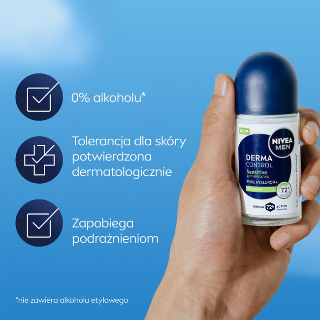 Nivea Men Derma Control Sensitive antyperspirant w kulce 50ml