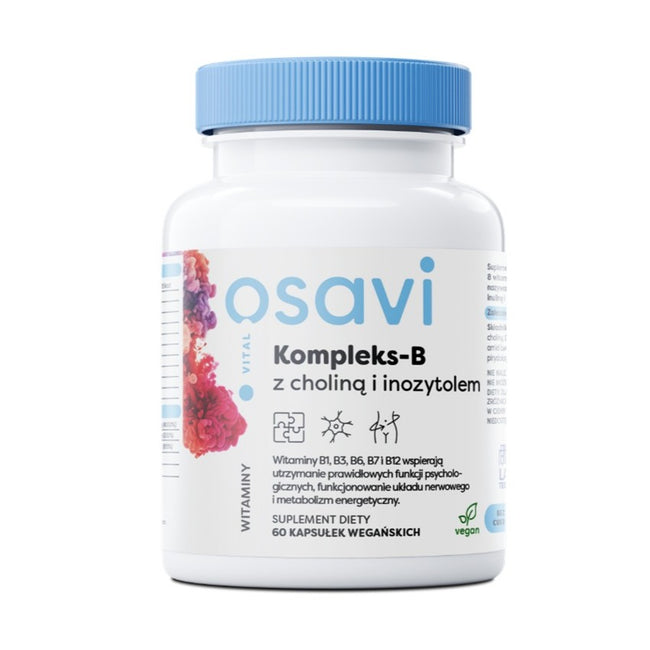 Osavi Kompleks B z Choliną i Inozytolem suplement diety 60 kapsułek