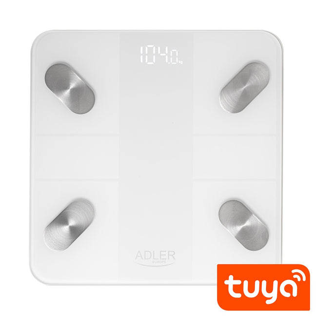 Adler Smart waga łazienkowa analityczna AD 8186 Biała