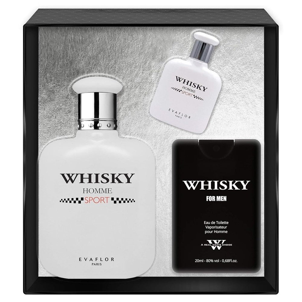 evaflor whisky homme sport woda toaletowa 100 ml   zestaw