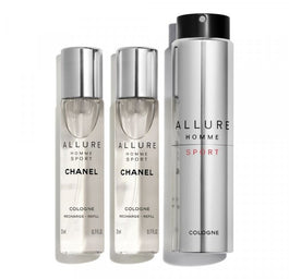 Chanel Allure Homme Sport Cologne zestaw woda kolońska spray + wkład 3x20ml