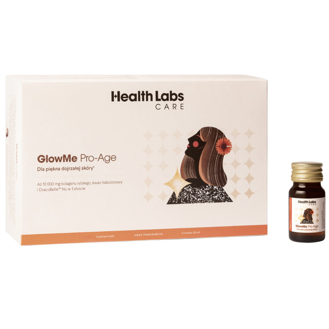 HealthLabs GlowMe Pro-Age kolagenowe shoty dla skóry dojrzałej 15szt