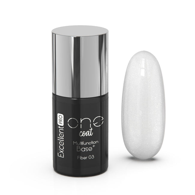 Excellent PRO One Coat Multifunction Fiber Base baza hybrydowa z włóknami Sparkling Snow 7g