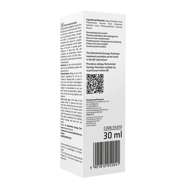 APIS Retin-Ambre Synergy kwas migdałowy 15% & kwas bursztynowy 2% 30ml