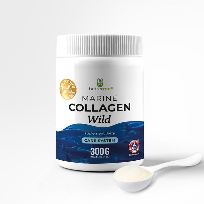 BetterMe Marine Collagen Wild kolagen z Dorsza Atlantyckiego suplement diety na stawy skórę włosy i paznokcie 300g