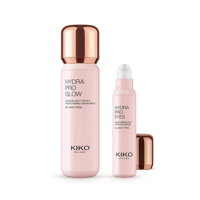 KIKO Milano Hydra Pro Skincare Set zestaw nawilżający krem do twarzy SPF10 50ml + serum pod oczy 15ml