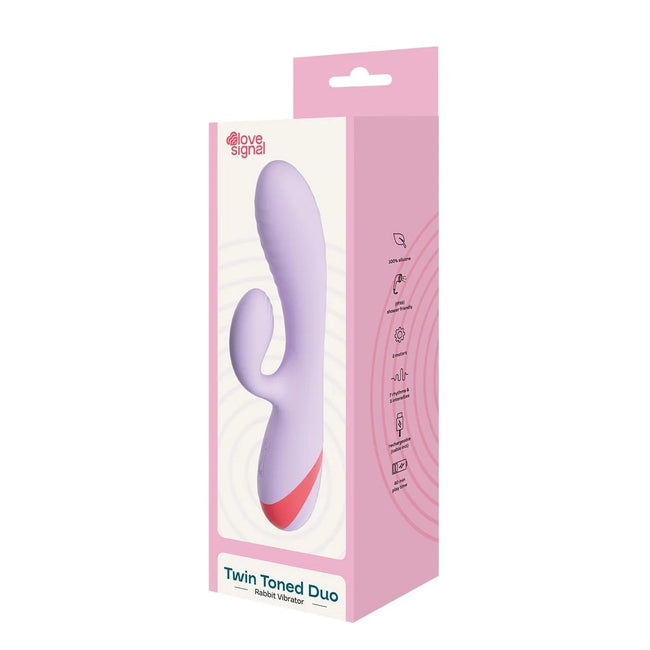 Dream Toys Love Signal Twin Toned Duo wibrator króliczek Purple