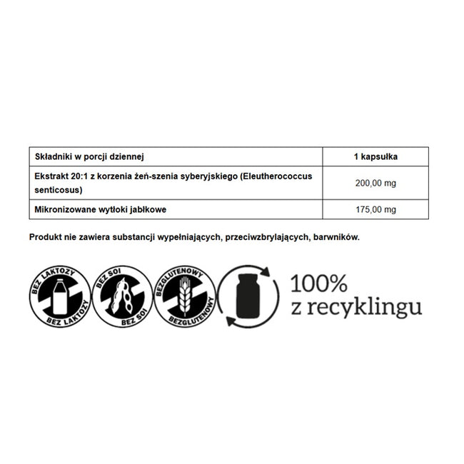 Pharmovit Żeń-szeń syberyjski 200mg suplement diety 90 kapsułek