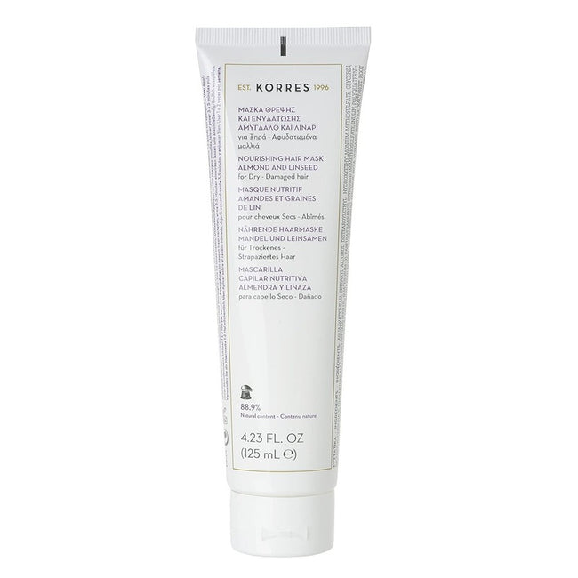 Korres Nourishing Hair Mask maska do włosów suchych i zniszczonych z wyciągiem z migdałów i olejem lnianym 125ml