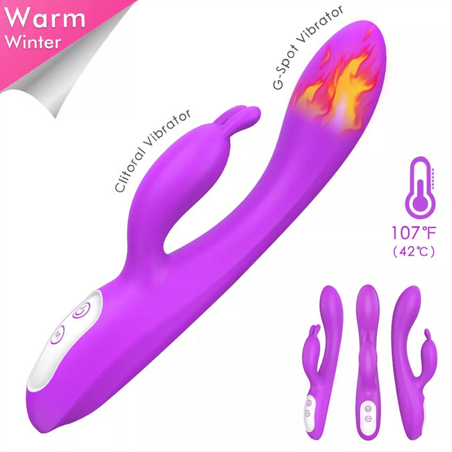 S-HANDE Naughty wibrator podgrzewany z 9 trybami wibracji Purple