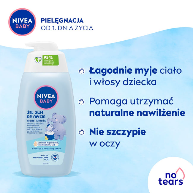 Nivea Baby żel 2w1 do mycia ciała i włosów 500ml