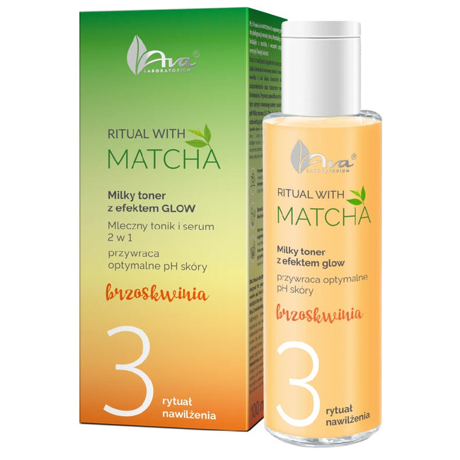 Ava Laboratorium Ritual with Matcha mleczny tonik i serum do twarzy 2w1 100ml