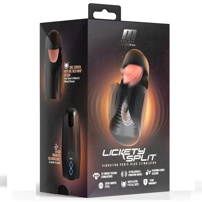 Blush M For Men Lickety Split wibrujący stymulator penisa Black