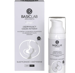 BasicLab Intimis ujędrniający olejek intymny z 5% estrów z ostropestu plamistego 2% peptydu argireline™ youth i ceramidami Elastyczność i Odżywienie 50ml