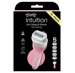 Wilkinson Intuition Nourishing maszynka z 4 ostrzami i 5 wkładów