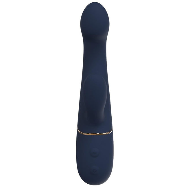 Dream Toys Goddess Collection Hestia wibrator duo z funkcją kołysania Granatowy