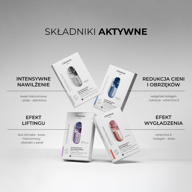 L'biotica Płatki pod oczy intensywnie nawilżające 3 pary