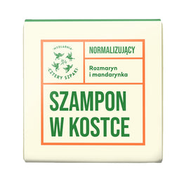 Mydlarnia Cztery Szpaki Normalizujący szampon w kostce Rozmaryn i Mandarynka 75g
