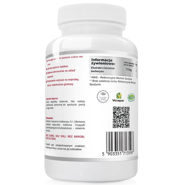 WISH Pharmaceutical Berberis Exstract 777mg suplement diety 90 kapsułek