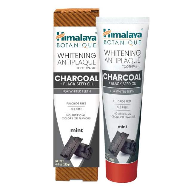 Himalaya Botanique wybielająca pasta do zębów Węgiel aktywny + Olej z czarnuszki 113g