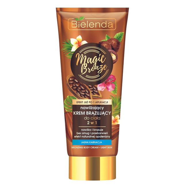 Bielenda Magic Bronze nawilżający krem brązujący do ciała 2w1 jasna karnacja 200ml