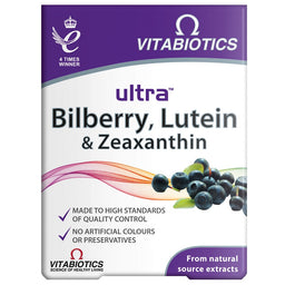 Vitabiotics Ultra Bilberry Lutein & Zeaxanthin suplement diety 30 tabletek