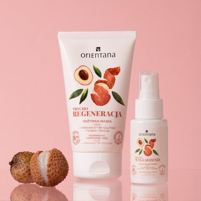 ORIENTANA Trycho Wygładzenie serum do włosów Liczi Glukonolakton Pektyny Kwas mlekowy 50ml