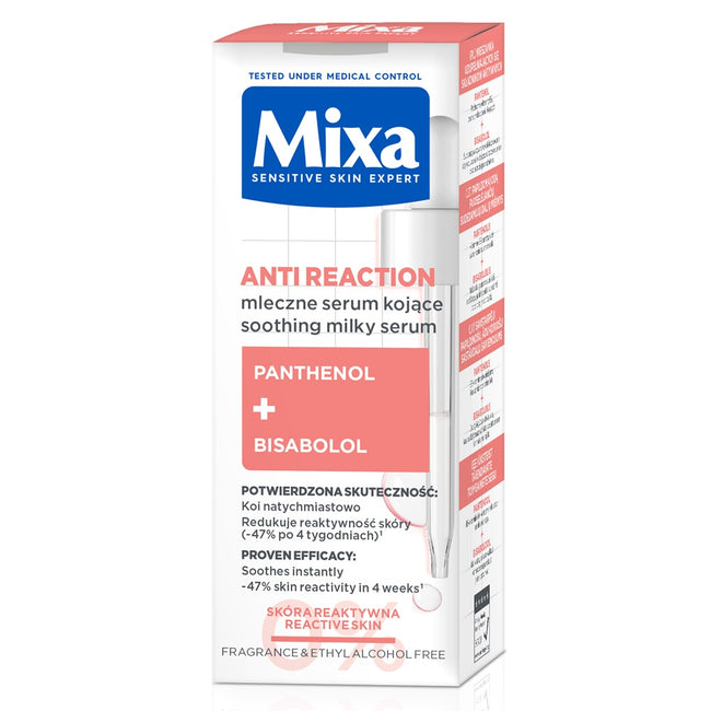 MIXA Anti Reaction mleczne serum kojące przeciw zaczerwienieniom dla skóry reaktywnej 30ml