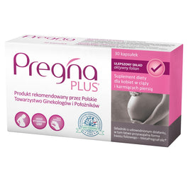 Pregna Plus suplement diety dla kobiet w ciąży i karmiących piersią 30 kapsułek