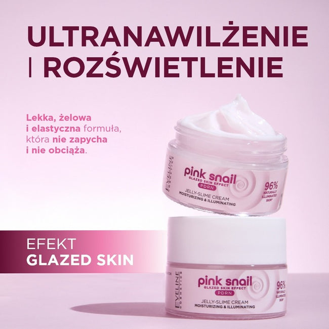 Eveline Cosmetics Pink Snail krem nawilżająco-rozświetlający 50ml
