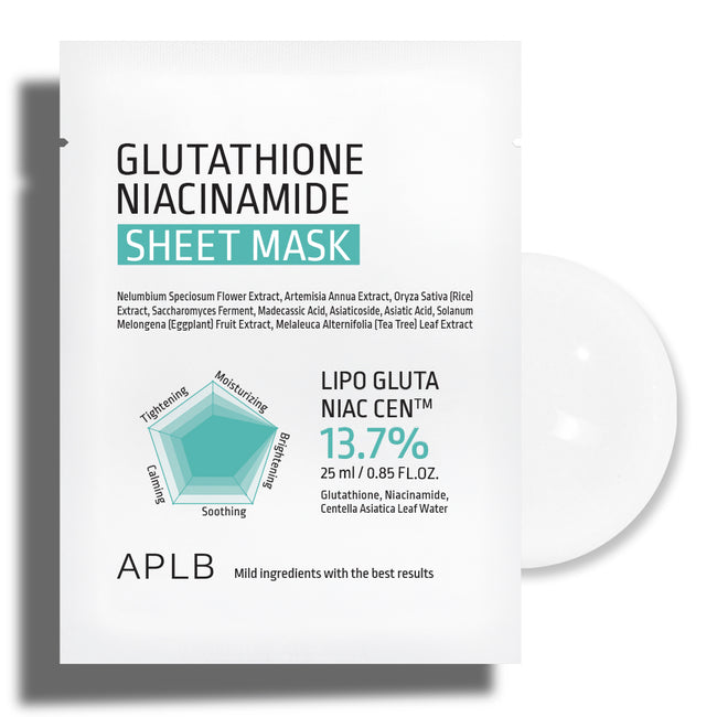 APLB Glutathione Niacinamide Sheet Mask rozjaśniająca maska w płachcie 25ml