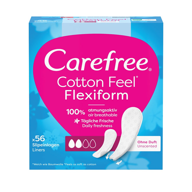 Carefree Cotton Feel Flexiform wkładki higieniczne nieperfumowane