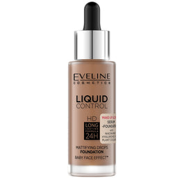 Eveline Cosmetics Liquid Control HD matujący podkład do twarzy z niacynamidem 065 Toffee 32ml