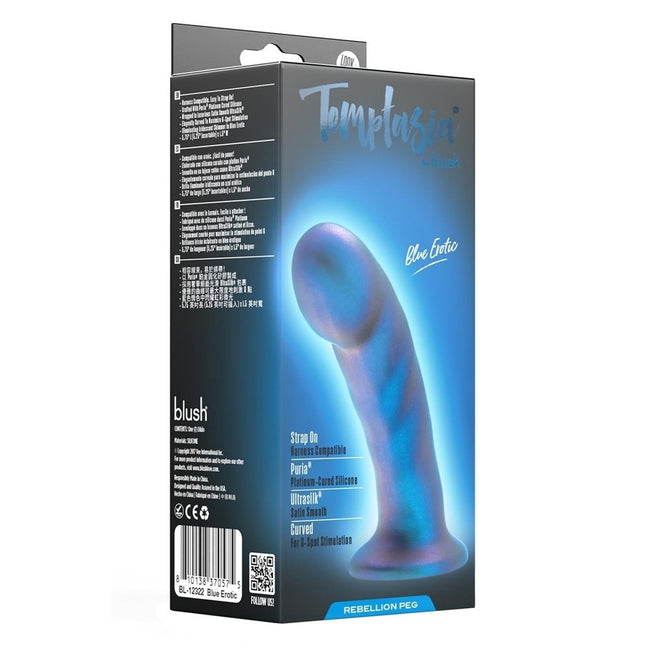 Blush Temptasia Rebellion Peg wielofunkcyjne dildo Blue Erotic