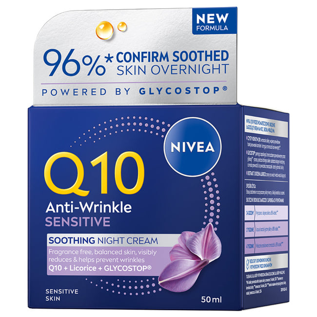 Nivea Q10 Anti Wrinkle Sensitive Revitalising Night Cream krem do twarzy 50ml