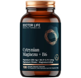 Doctor Life Cytrynian Magnezu + B6 suplement diety 100 kapsułek