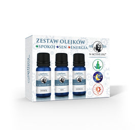 Optima Natura N-Active Oil zestaw olejków eterycznych Spokój + Sen + Energia 3x10ml