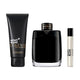 Mont Blanc Legend zestaw woda perfumowana spray 100ml + miniatura wody perfumowanej 7.5ml + żel pod prysznic 100ml