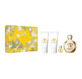 Versace Eros Pour Femme zestaw woda perfumowana spray 100ml + żel pod prysznic 100ml + balsam do ciała 100ml + miniatura wody perfumowanej 5ml