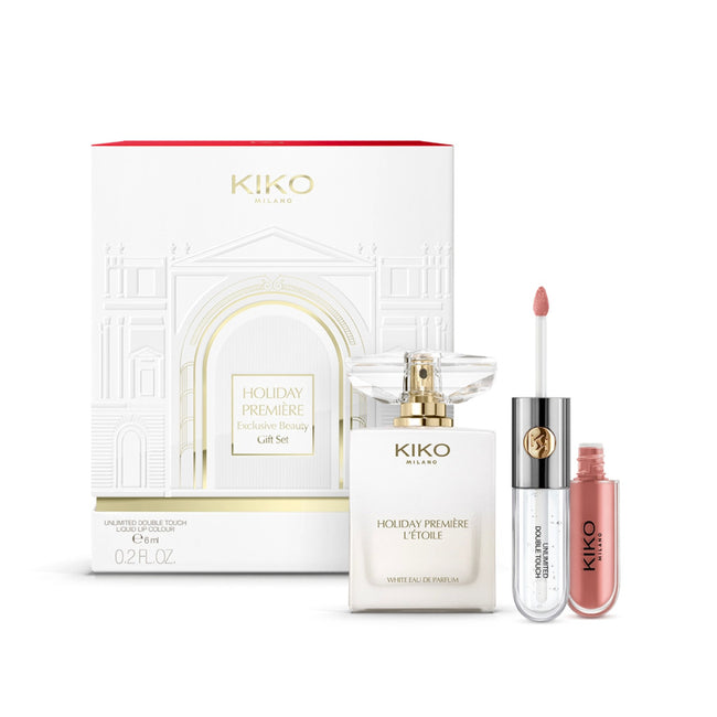 KIKO Milano Holiday Première Exclusive Beauty Gift Set zestaw pomadka w płynie 103 + woda perfumowana spray 50ml