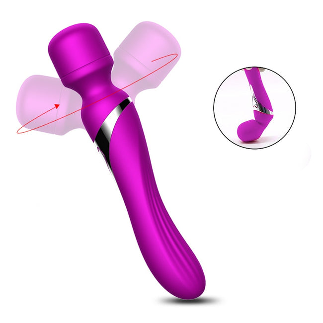 B-Series Fox Stymulator-Silicone Dual Massager stymulator o podwójnym zastosowaniu Purple
