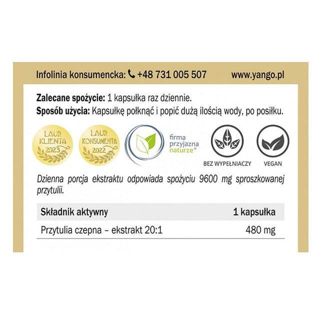 Yango Przytulia czepna suplement diety 90 kapsułek